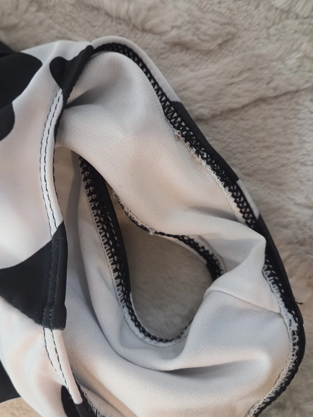Black and White Cow Print Kids One-Piece Swimsuit Swimwear Girls Size 6‎ 7 Swim